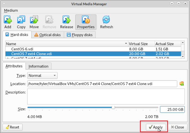virtualbox increase disk size windows
